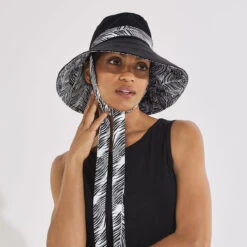 Kristen Sateen Bucket Hat -Kangol Sales Shop 10660 coolibar kristen sateen bucket hat black white grand palm 3