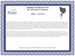 1860s Bollman Heritage Collection Bonnet -Kangol Sales Shop 1860lc bk001 av7