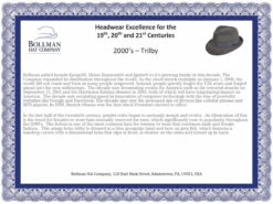 2000s Bollman Heritage Collection Trilby -Kangol Sales Shop 2000l gm040 av7