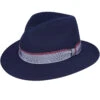 2010 Heritage Collection Pinch Front Fedora -Kangol Sales Shop 2010s 2010s bollman heritage collection pinch front fedora navy 1 4