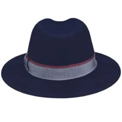 2010 Heritage Collection Pinch Front Fedora -Kangol Sales Shop 2010s 2010s bollman heritage collection pinch front fedora navy 4 4