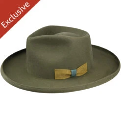 212 Fedora 19 212 Fedora -Kangol Sales Shop 212 trimmed and crowned 212 fedora pale olive 1 5