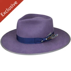 214 Fedora -Kangol Sales Shop 214 trimmed and crowned 214 fedora grape 12 4