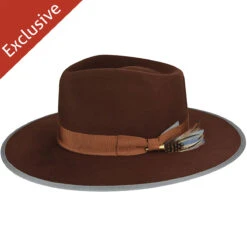 214 Fedora -Kangol Sales Shop 214 trimmed and crowned 214 fedora oak 1 5