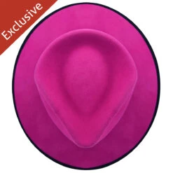 216 Fedora -Kangol Sales Shop 216 trimmed and crowned 216 fedora fuschia 6 4