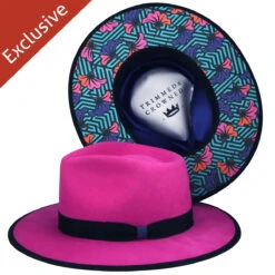216 Fedora -Kangol Sales Shop 216 trimmed and crowned 216 fedora fuschia 7 6