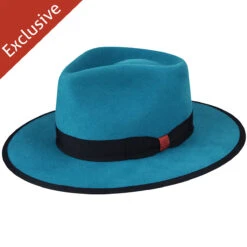 216 Fedora -Kangol Sales Shop 216 trimmed and crowned 216 fedora teal 1 5