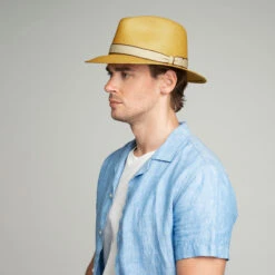 Brooks Panama Fedora -Kangol Sales Shop 22721 honey side 1 1