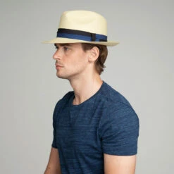Halpern Panama Fedora -Kangol Sales Shop 22783bh naturalblue side
