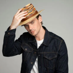 Tasmin Panama Fedora -Kangol Sales Shop 22784bh naturalmulti 1