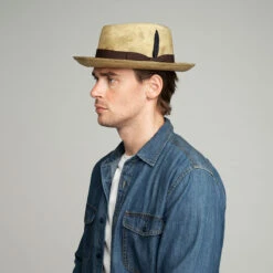 Tessier Panama Fedora -Kangol Sales Shop 22786bh antiquednatural side
