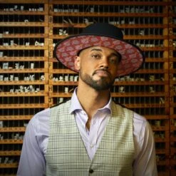 313 Boater -Kangol Sales Shop 313 trimmed and crowned 313 fedora black 8 4