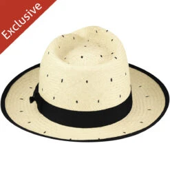 313S Fedora -Kangol Sales Shop 313s trimmed crowned detroit fedora black dot 4 1 4