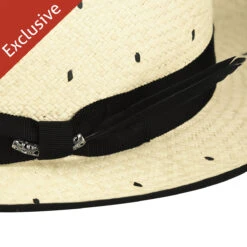 313S Fedora -Kangol Sales Shop 313s trimmed crowned detroit fedora black dot 8 1 4