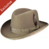 504 Homburg -Kangol Sales Shop 504 trimmed and crowned 504 homburg putty 1 5
