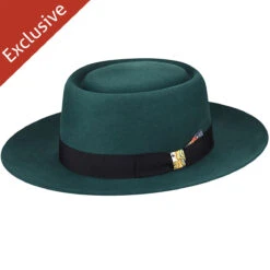 615 Pork Pie -Kangol Sales Shop 615 trimmed and crowned 615 pork pie dark green 1 5
