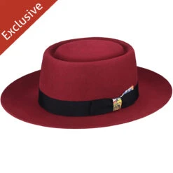 615 Pork Pie -Kangol Sales Shop 615 trimmed and crowned 615 pork pie red 1 5