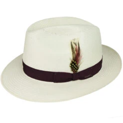 Hanson LiteStraw® Fedora 12 Hanson LiteStraw® Fedora -Kangol Sales Shop 63112 bailey of hollywood hanson fedora natural deep red 1