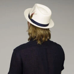 Guthrie Litestraw® Fedora -Kangol Sales Shop 63114 bailey 1922 guthrie litestraw fedora natural blue print 11