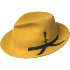 Erler Fedora 17 Erler Fedora -Kangol Sales Shop 70660BH Bailey 1922 ERLER Fedora SATIN BRASS 1B