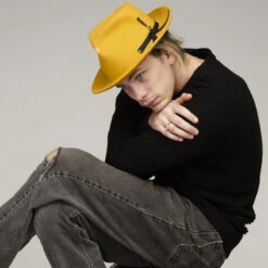 Erler Fedora 15 Erler Fedora -Kangol Sales Shop 70660bh bailey 1922 fedora satin brass 7