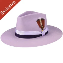 713 Fedora -Kangol Sales Shop 713 trimmed and crowned 713 fedora purple 1 1 8