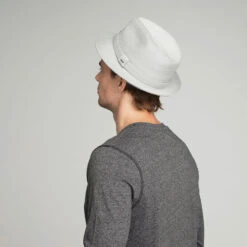 Tate Braided Fedora -Kangol Sales Shop 81711bh ltgrey back 4