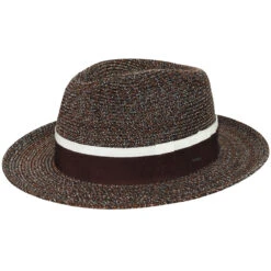 Pauly Fedora -Kangol Sales Shop 81736BH Bailey Of Hollywood Pauly Fedora RED OCHRE MULTI 1