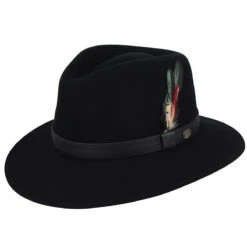Abbott Fedora -Kangol Sales Shop Bailey of Hollywood Abbott Fedora Black MAIN 655722489628 1545