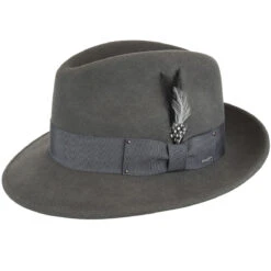 Blixen LiteFelt® Fedora -Kangol Sales Shop Bailey of Hollywood Blixen LiteFelt Fedora Charcoal MAIN 655722488560 0836