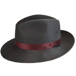 Busken Polished Fedora -Kangol Sales Shop Bailey of Hollywood Busken Polished Fedora Fedora Charcoal MAIN 655722487457 6272