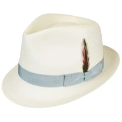 Guthrie Litestraw® Fedora -Kangol Sales Shop Bailey of Hollywood Guthrie Litestraw Fedora Fedora Natural Light Blue MAIN 655722414675 6673