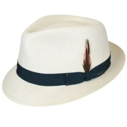 Guthrie Litestraw® Fedora -Kangol Sales Shop Bailey of Hollywood Guthrie Litestraw Fedora Fedora Natural Peacock MAIN 655722456637 6820
