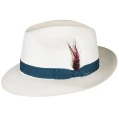 Hanson LiteStraw® Fedora 11 Hanson LiteStraw® Fedora -Kangol Sales Shop Bailey of Hollywood Hanson LiteStraw Fedora Fedora Natural Peacock MAIN 655722456538 6249