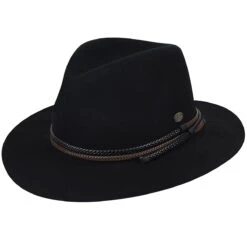 Nelles LiteFelt® Fedora 13 Nelles LiteFelt® Fedora -Kangol Sales Shop Bailey of Hollywood Nelles Fedora Black MAIN 655722487730 7725