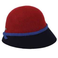 Colette Cloche -Kangol Sales Shop Betmar Colette Colorblock Cloche Cloche Scarlet MAIN 769461680786 0843