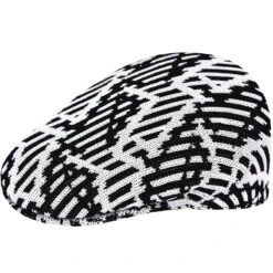 Kangol Falling Scales 504 -Kangol Sales Shop K3576 Kangol FALLING SCALES 504 Ivy Cap BLACK WHITE 1