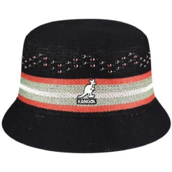 Kangol Slick Stripe Bin 10 Kangol Slick Stripe Bin -Kangol Sales Shop K3585 Kangol SLICK STRIPE BIN Bucket BLACK 1