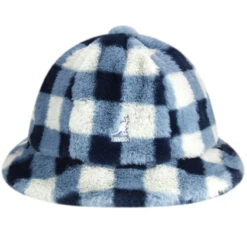 Kangol Faux Fur Casual 13 Kangol Faux Fur Casual -Kangol Sales Shop K4190ST Kangol FAUX FUR CASUAL Bucket BLUE CHECK 1