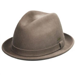 Kangol Polished Player -Kangol Sales Shop Kangol Polished Player Fedora Taupe MAIN 792179728457 7791