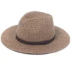 Marled Straw Knotted Faux Suede Trim Fedora -Kangol Sales Shop apn8893 david young marled straw knotted faux suede trim fedora fedora brown 1 1