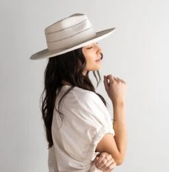 Arlo Fedora With Cream Band -Kangol Sales Shop arlo hat w cream band gigi pip arlo hat w cream band cream band 4 2