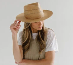 Arlo Fedora With Nude Band -Kangol Sales Shop arlo hat w nude band gigi pip arlo hat w nude band honey 3 1 1
