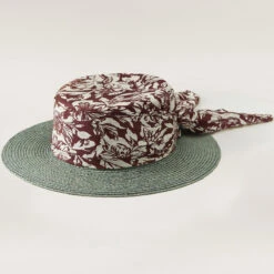 Aster Boater -Kangol Sales Shop aster helen kaminski aster boater mint cinnamon print 1 1