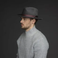 Busken Polished Fedora -Kangol Sales Shop bailey of hollywood busken polished fedora charcoal av10 4