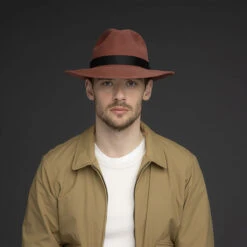 Busken Polished Fedora -Kangol Sales Shop bailey of hollywood busken polished fedora henna av8 4