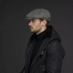 Galvin Stripe Herringbone Newsboy -Kangol Sales Shop bailey of hollywood galvin stripe herringbone newsboy gray multi av8 6