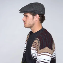 Galvin Windowpane Plaid Newsboy -Kangol Sales Shop bailey of hollywood galvin windowpane plaid newsboy charcoal av9 5