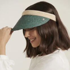 Bianca Visor 40 Bianca Visor -Kangol Sales Shop bianca helen kaminski bianca visor palm leaf natural logo 2 1