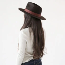 Scottie Fedora -Kangol Sales Shop boor1901 boor hats scottie fedora chocolate 5